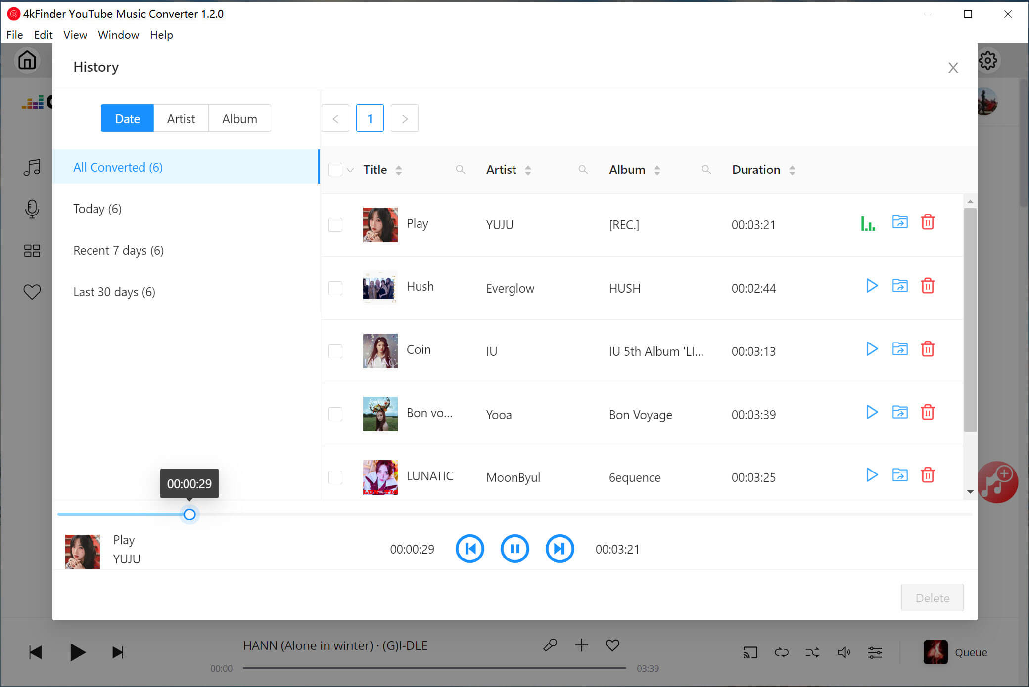 view output youtube music