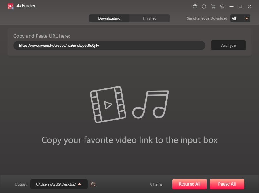 paste iwara video url
